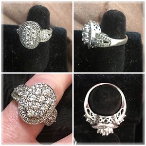 Beautiful Antique Sterling silver ring with CZ’s